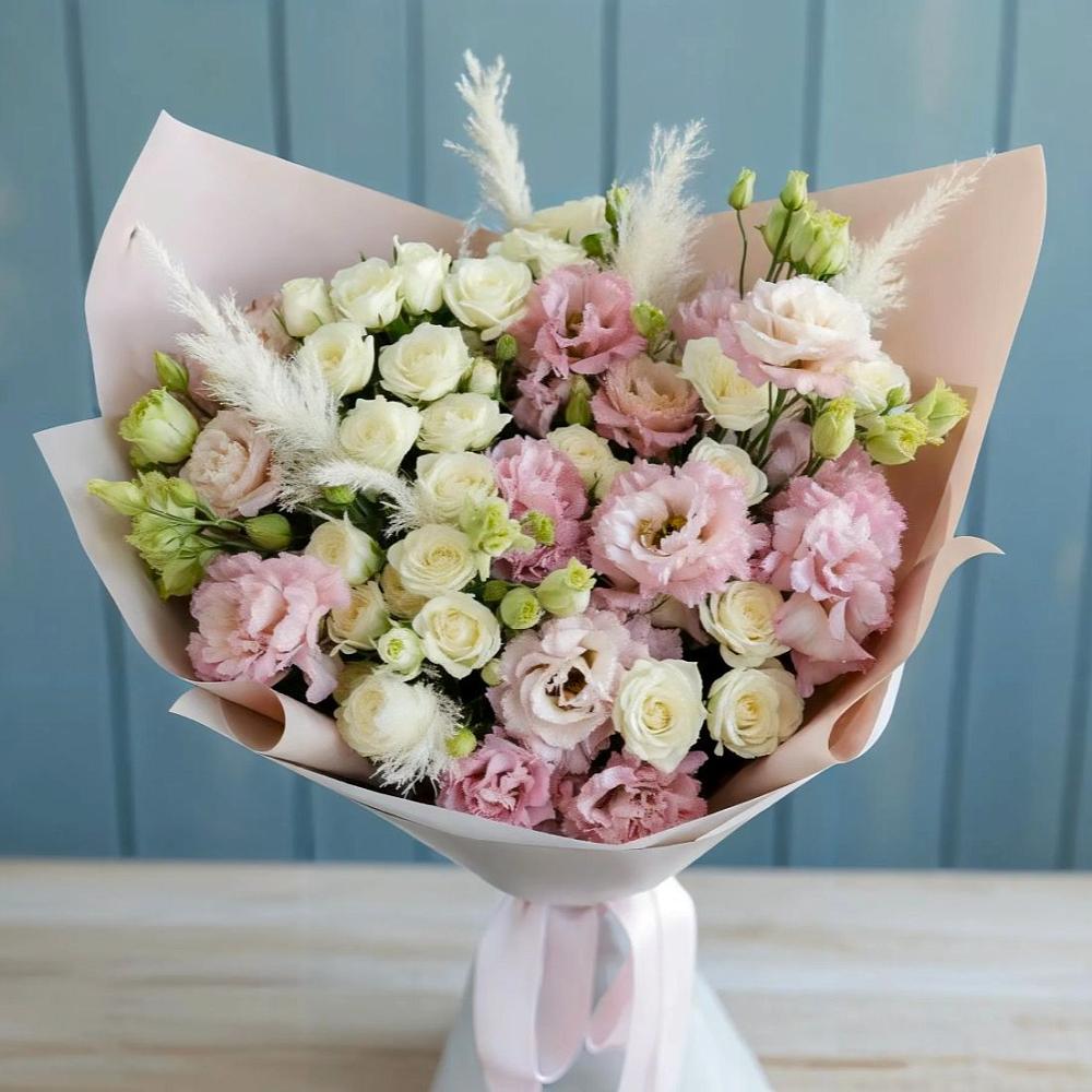 Букет цветов из: Альстромерии и Розы в Макарово