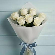 Букет 7 Белых роз Эдлесс Лав #REPLACE_PRED# Макарово