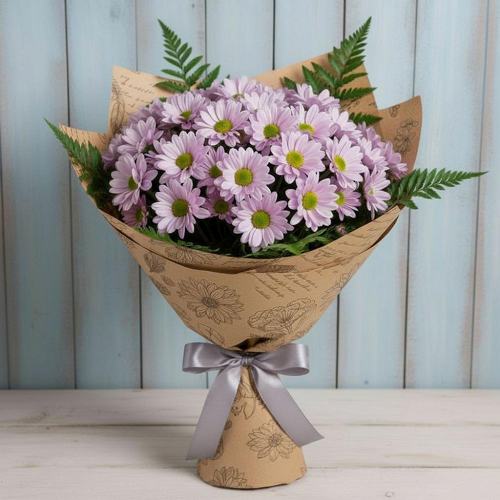 Букет цветов из: Хризантемы в Макарово