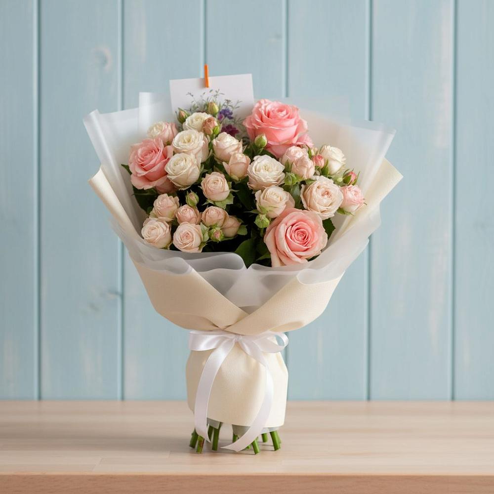 Букет цветов из: Розы в Макарово