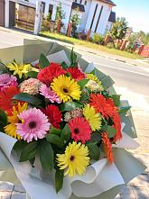 Букет цветов из:  Герберы #REPLACE_PRED# Макарово