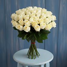 Букет 51 Белая роза Эдлесс Лав в Макарово