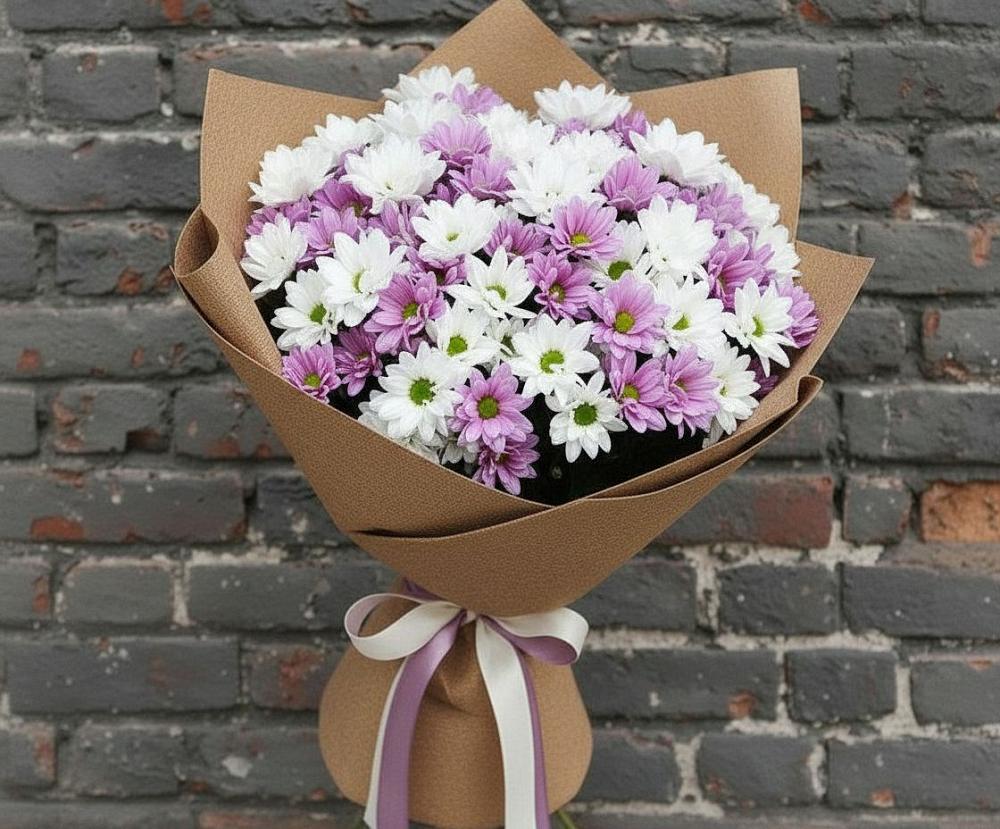 Букет цветов из: Хризантемы в Макарово