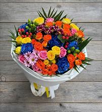 Букет цветов из:  Розы и Хризантемы в Макарово