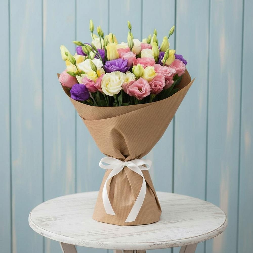 Букет цветов из: Лизиантусы в Макарово