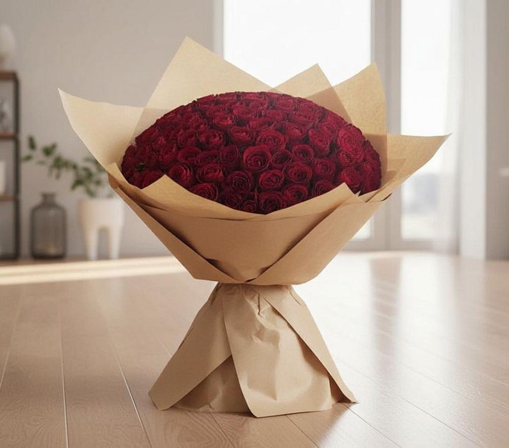Букет 101 Красная роза в Макарово
