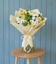 Букет цветов из:  Хризантемы и Розы #REPLACE_PRED# Макарово