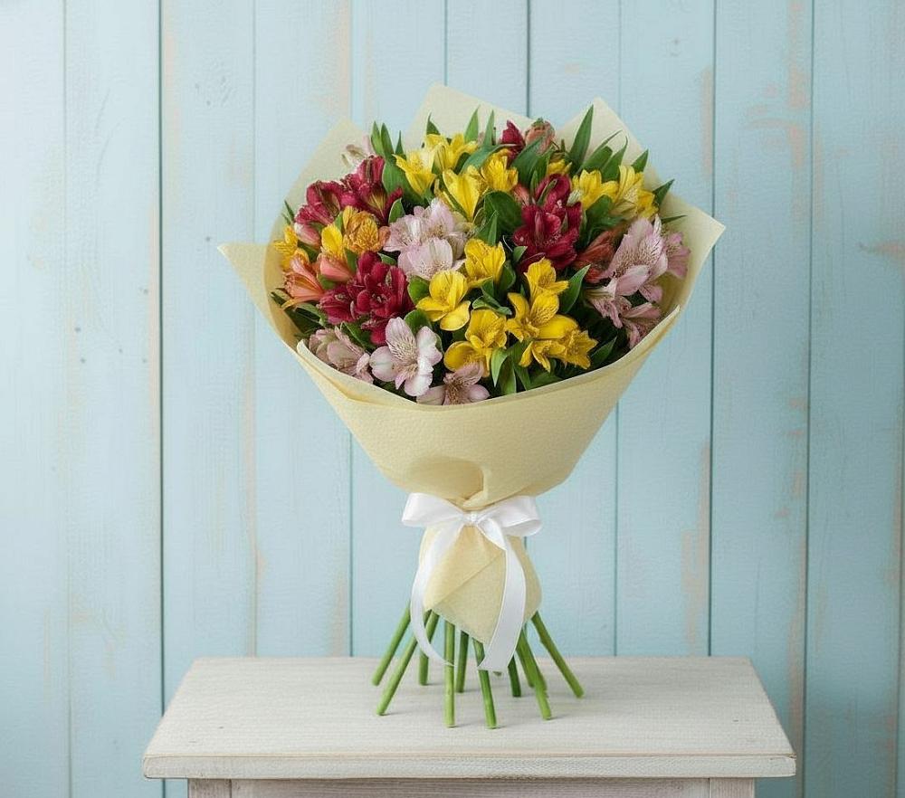 Букет цветов из: Альстромерии в Макарово