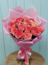 Букет 15 Розовых роз Равель #REPLACE_PRED# Макарово