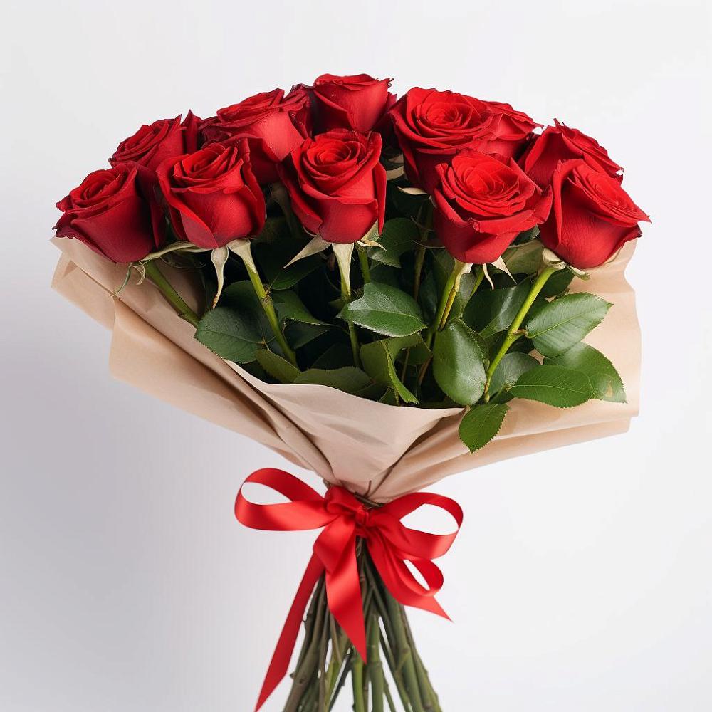 Букет 11 Красных роз Эдлесс Лав в Макарово