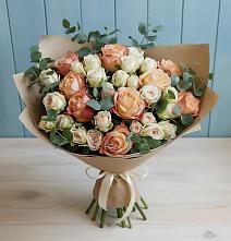 Букет цветов из:  Альстромерии и Розы #REPLACE_PRED# Макарово